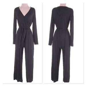 🇪🇸🐠Gap Kimono Wrap Jersey Jumpsuit with Pockets black petite XS – Chic & Comfy